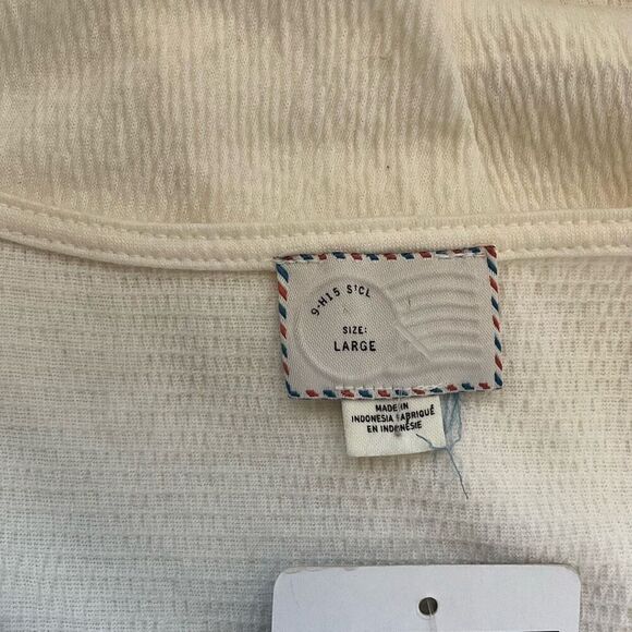 Anthropologie 9-H15 STCL Womens Large Layered Top Ivory Lagenlook Flowy NWT - Picture 8 of 12